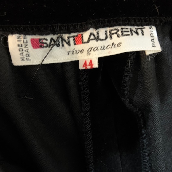 YSL✨Vintage✨soft velvet, black skirt - Picture 4 of 6